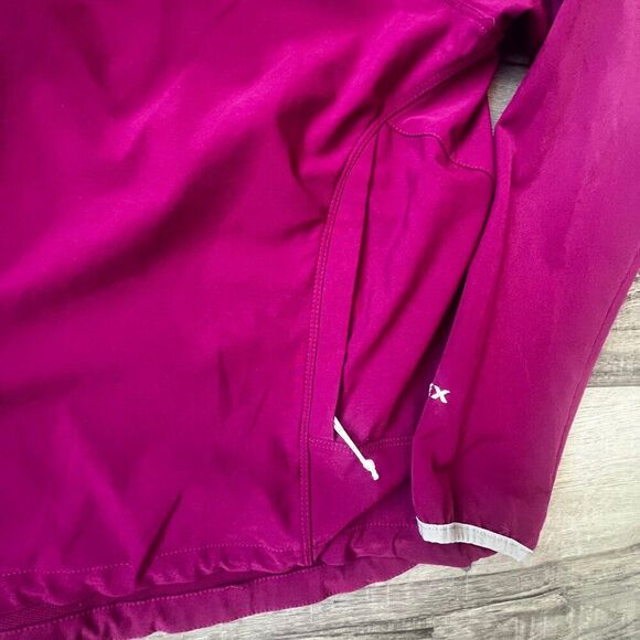 The North Face Burgandy Apex Pullover Half Zip Jacket Pockets - Picture 5 of 6